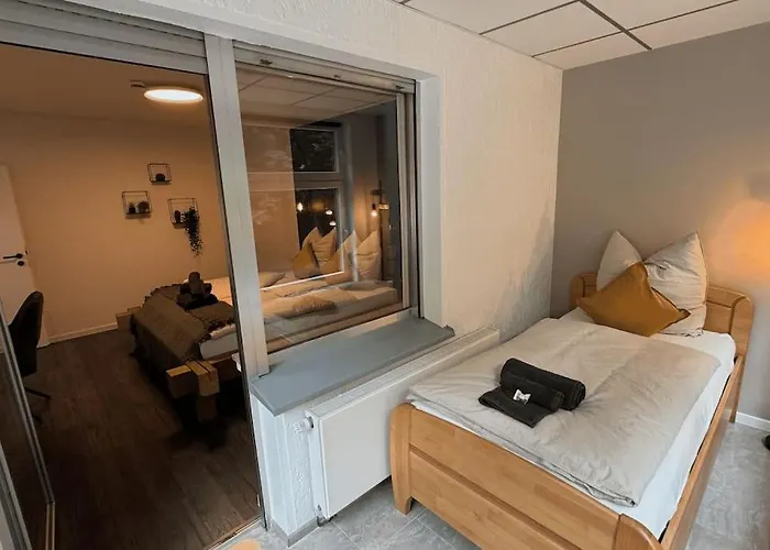 アパート Geraeumiges Mit Xxl Leinwand I Parkplatz I Wifi ボーフム